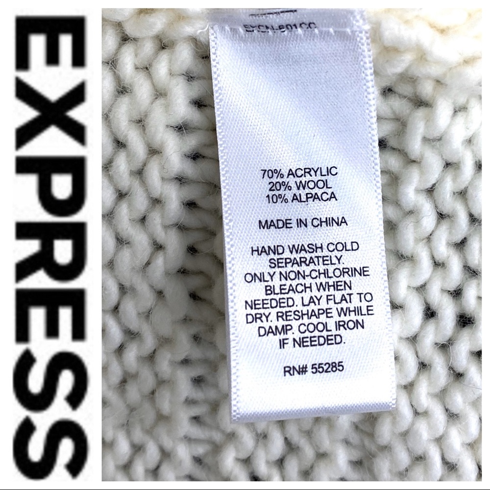 💕SALE💕 Express Cream Wool Blend Sweater - Picture 5 of 8